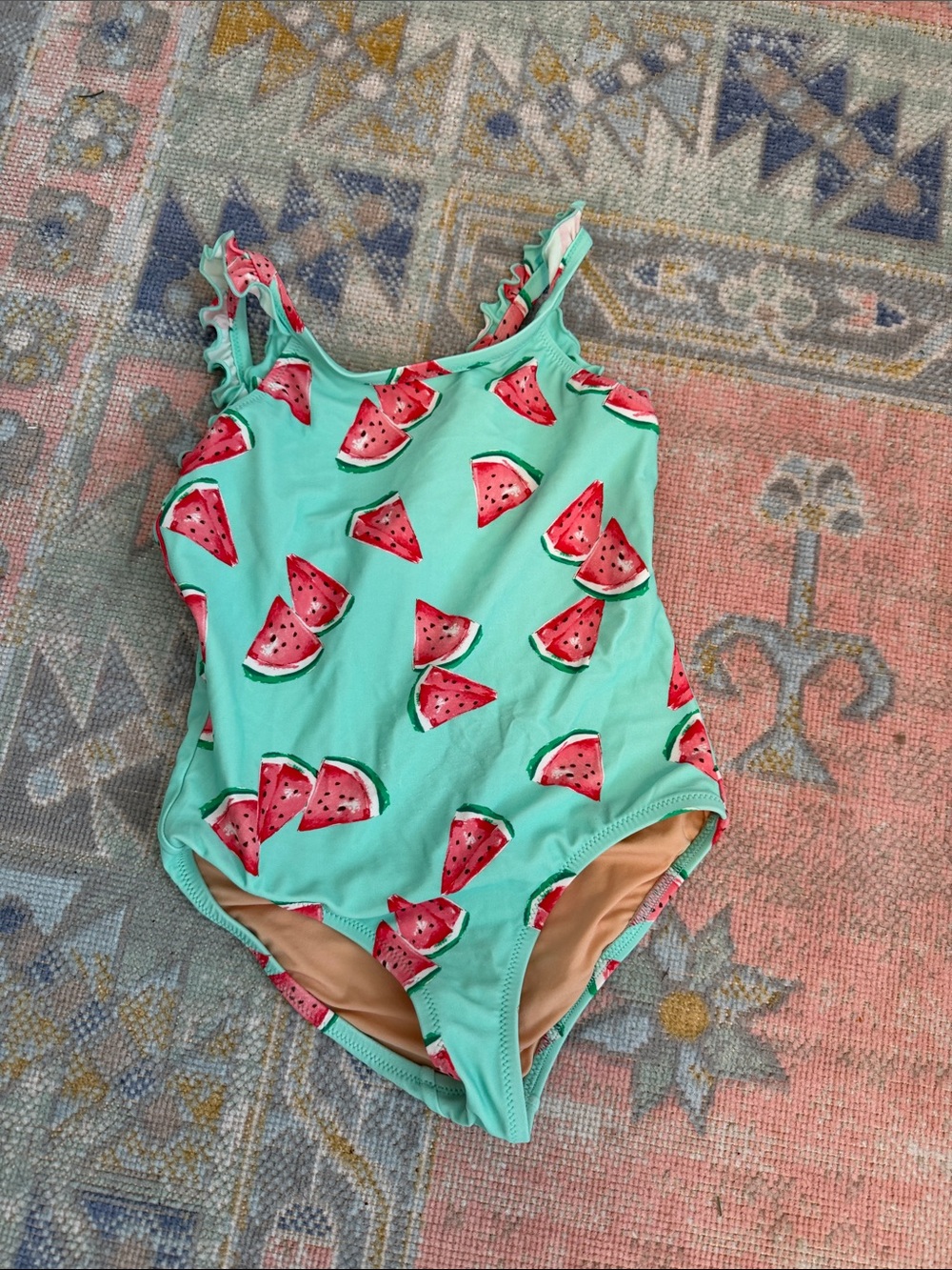 J. Crew Aqua One-Piece Swimsuit with Watermelon Print (8)